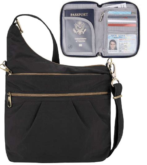 small theft proof travel purses